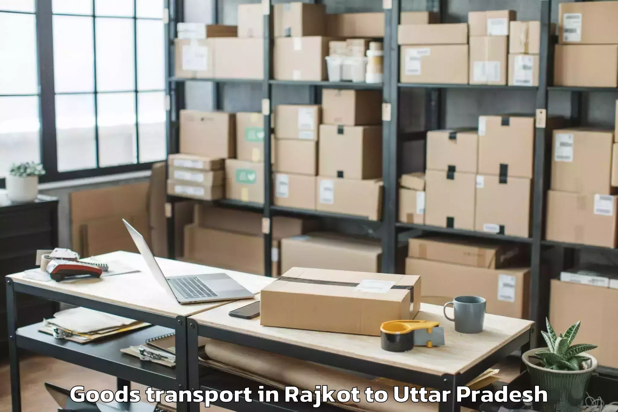 Trusted Rajkot to Kanpur Airport Knu Goods Transport